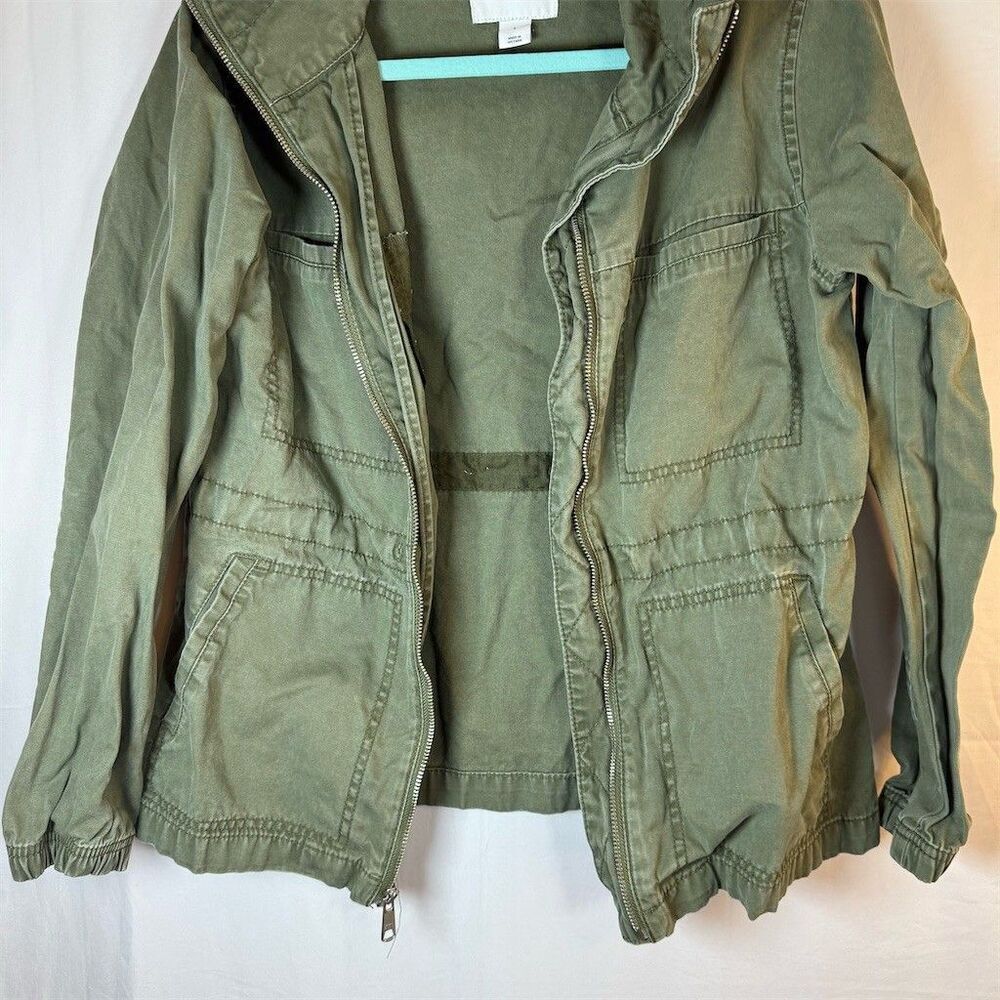 Old Navy Jacket Womens Size S Olive Green Utility Military Full Zip